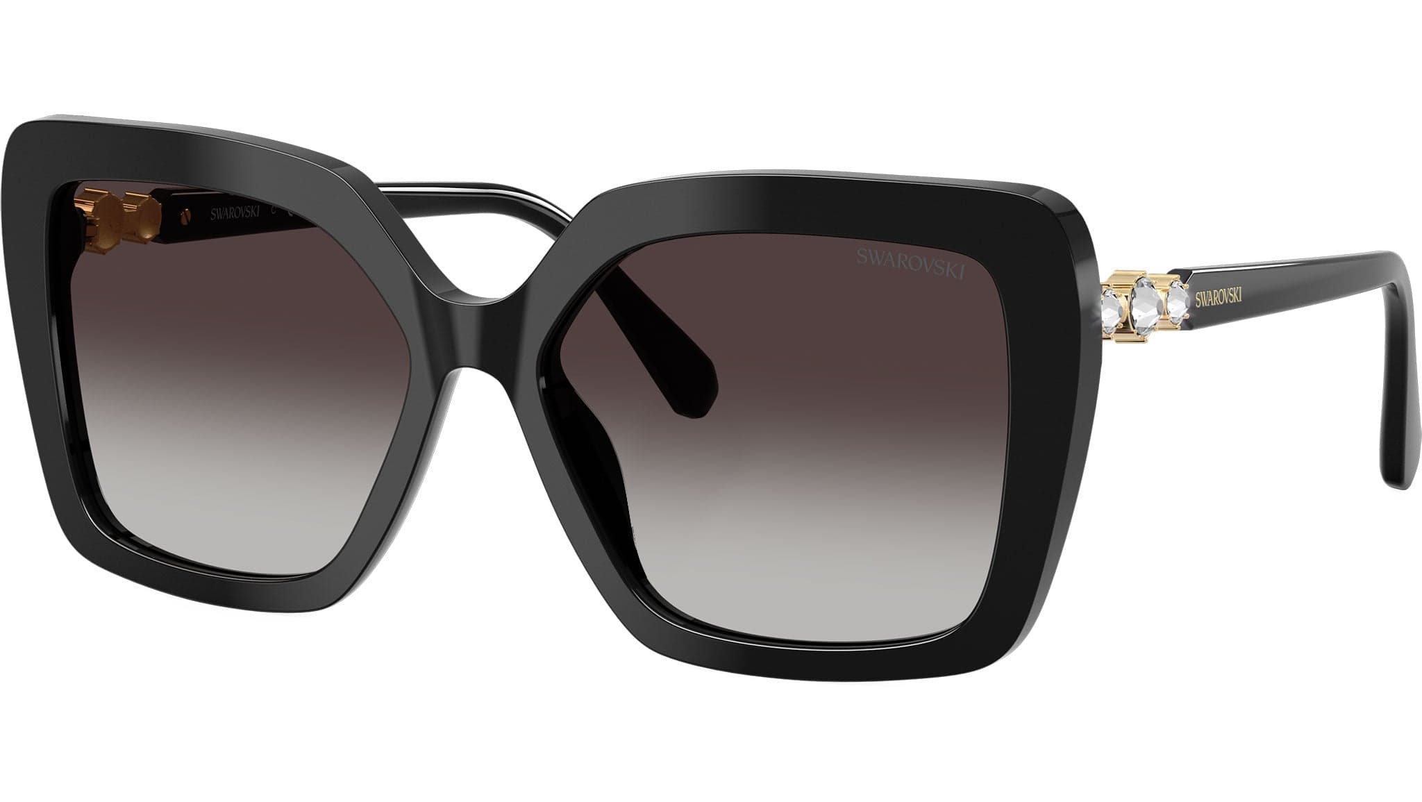 Swarovski SK6049 10018G Sunglasses Black 57mm Women