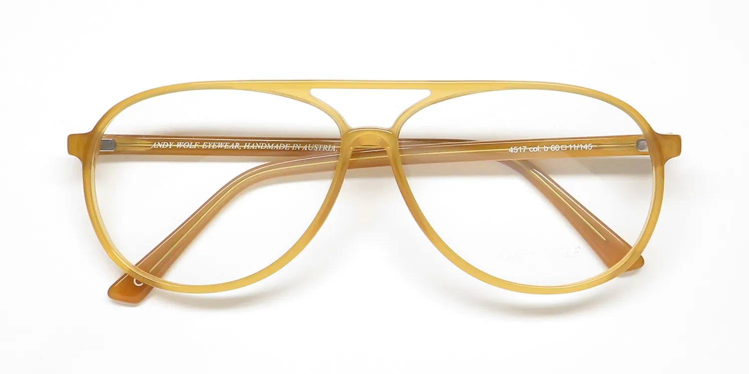 Andy Wolf 4517 b Eyeglasses Yellow Brown 60mm 2