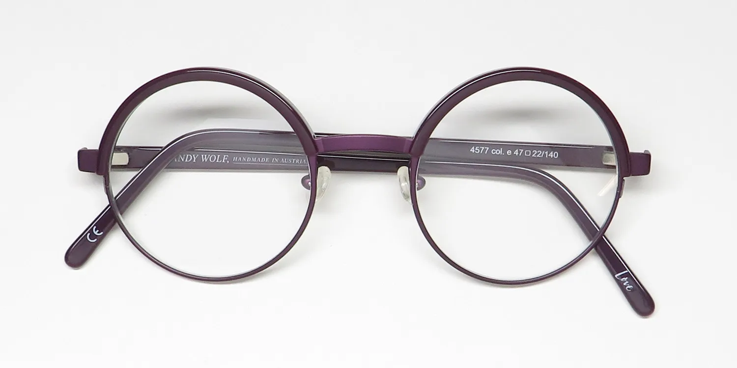 Andy Wolf 4577 e Eyeglasses Violet 47mm Unisex 2
