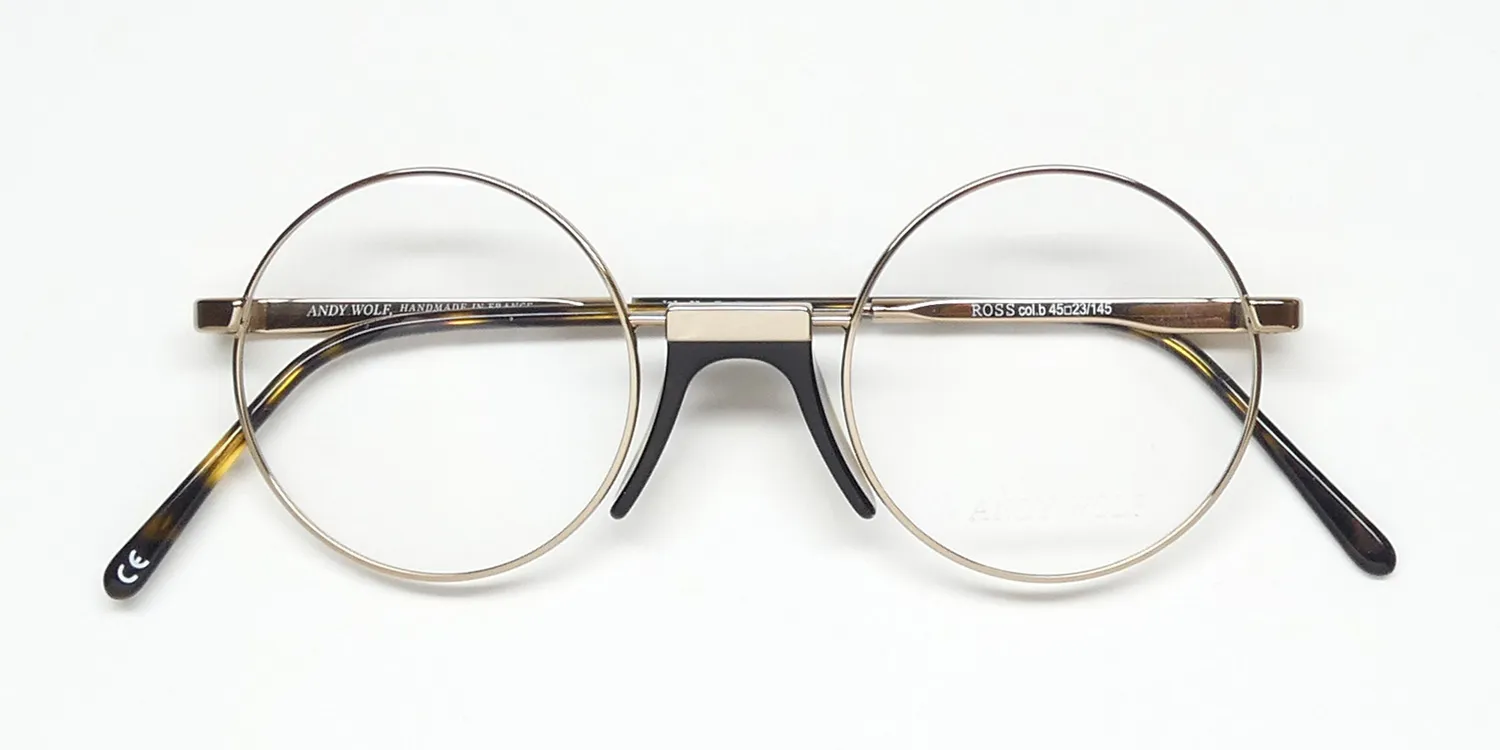 Andy Wolf ROSS b Eyeglasses Gold 45mm Unisex 2