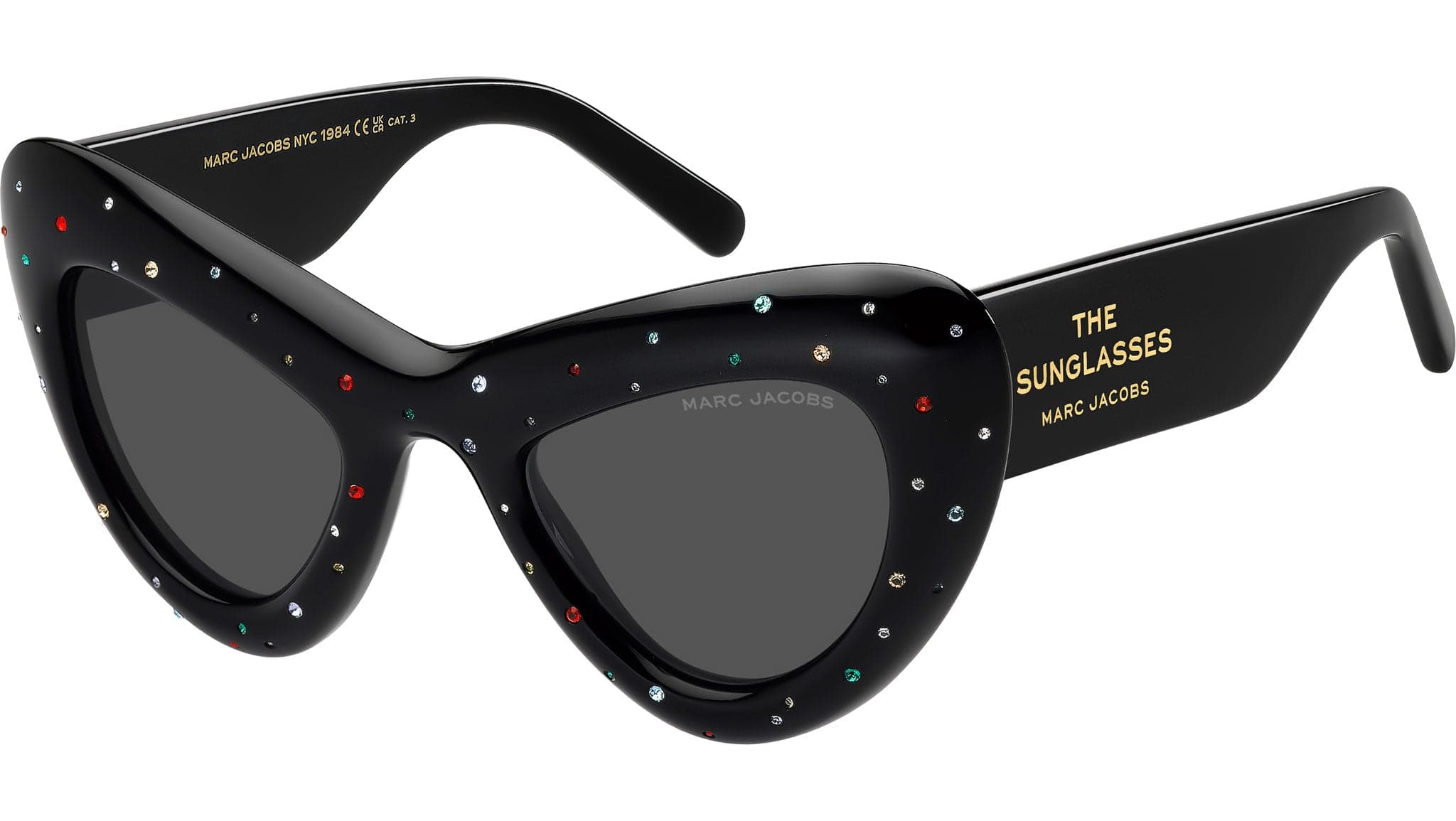 Marc Jacobs MARC 798/S STR 0807 IR Sunglasses Black Crystal 48mm