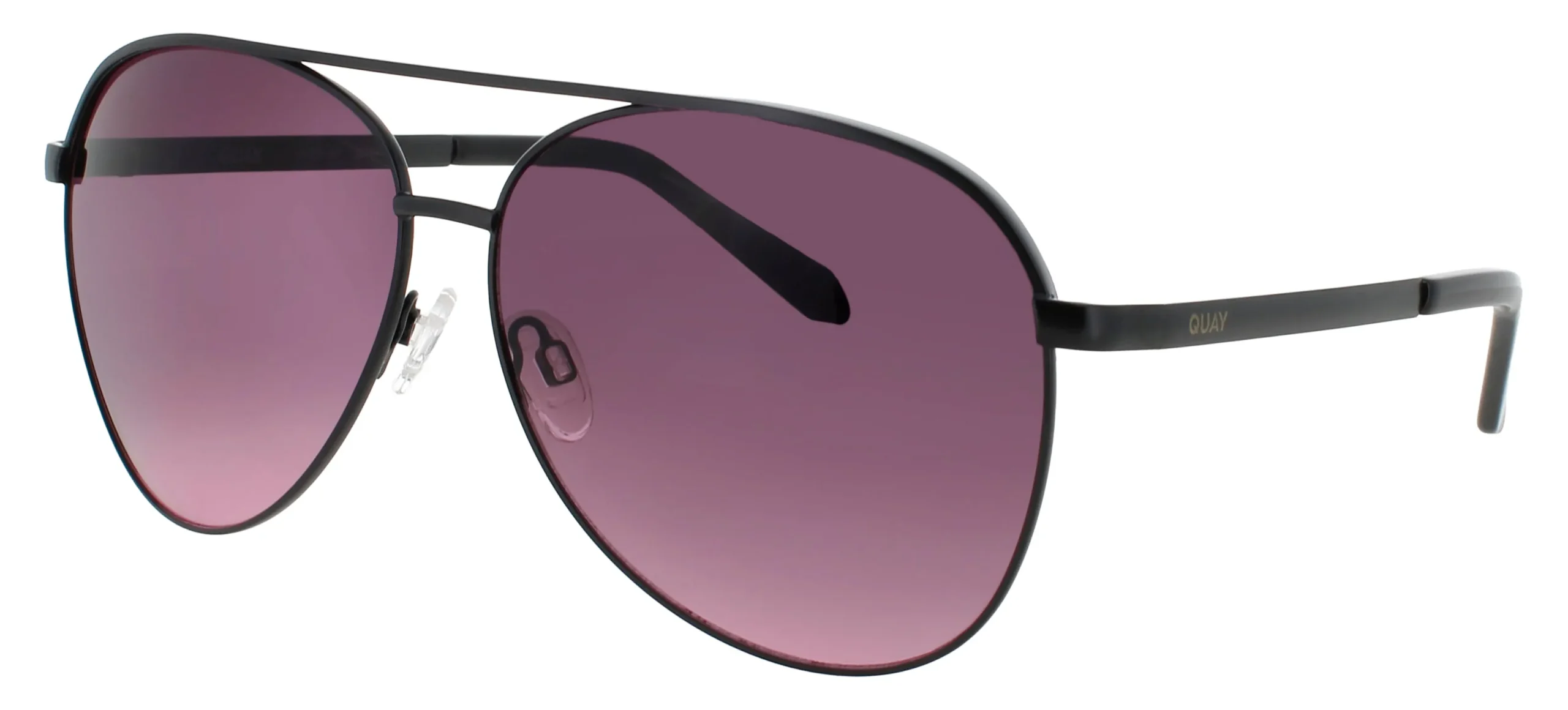 Quay VIVIENNE BLK/PURP Sunglasses Black 64mm Unisex