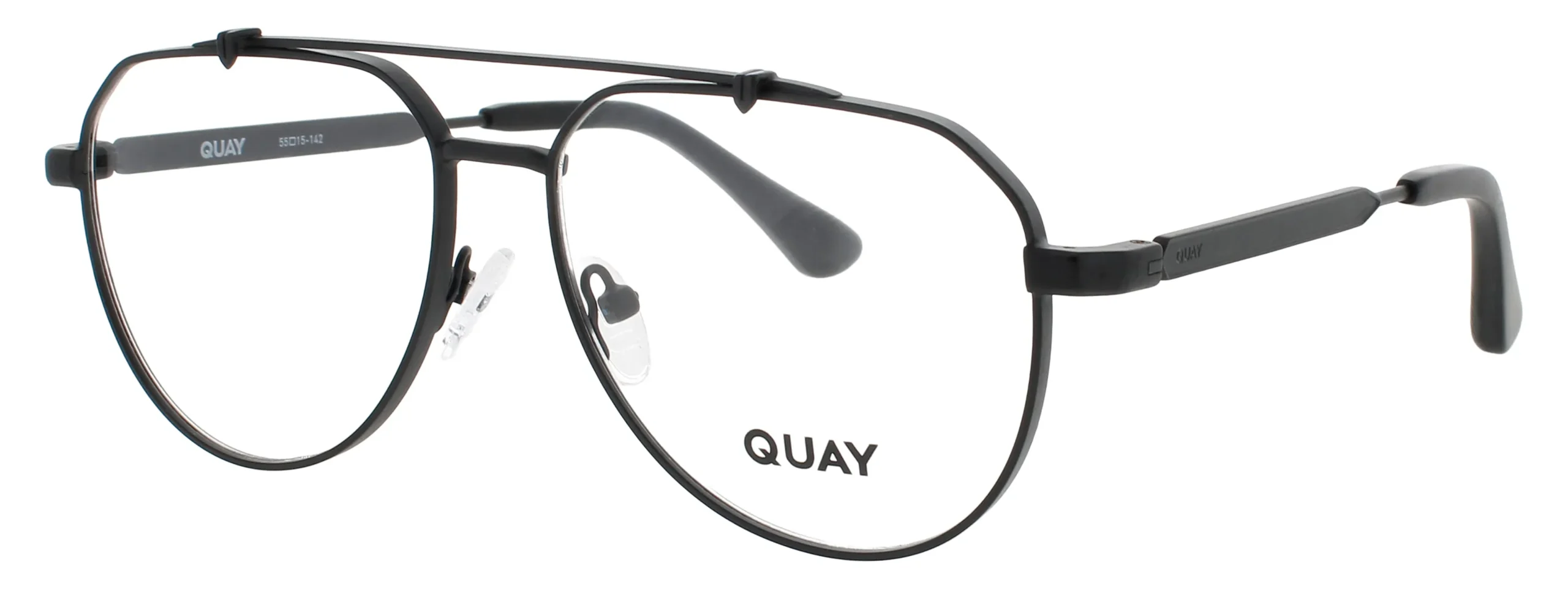 Quay ALL CAPS RX MTBLK Eyeglasses Matte Black 55mm Men