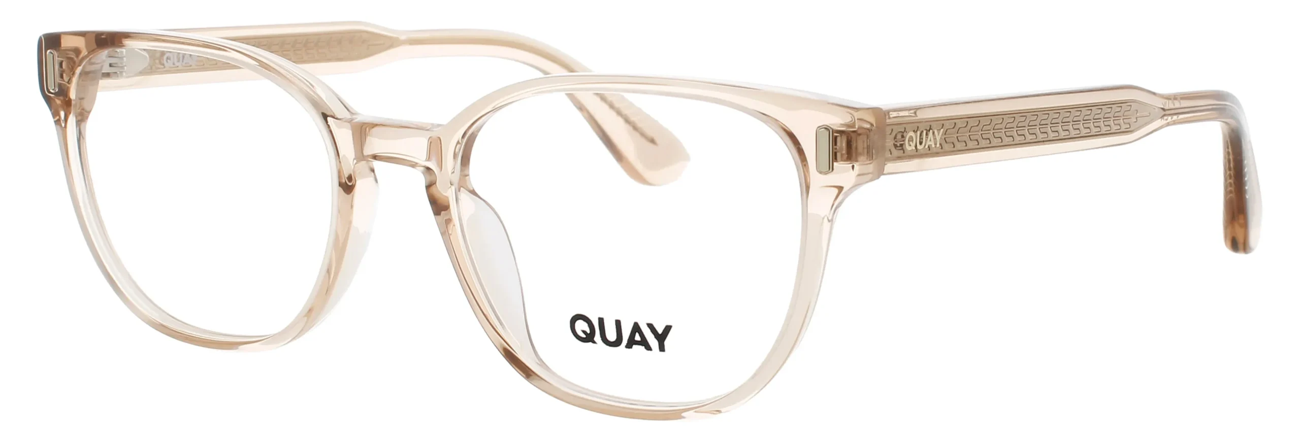Quay DOUBLE CLICK RX OAT Eyeglasses Crystal Nude 51mm Unisex