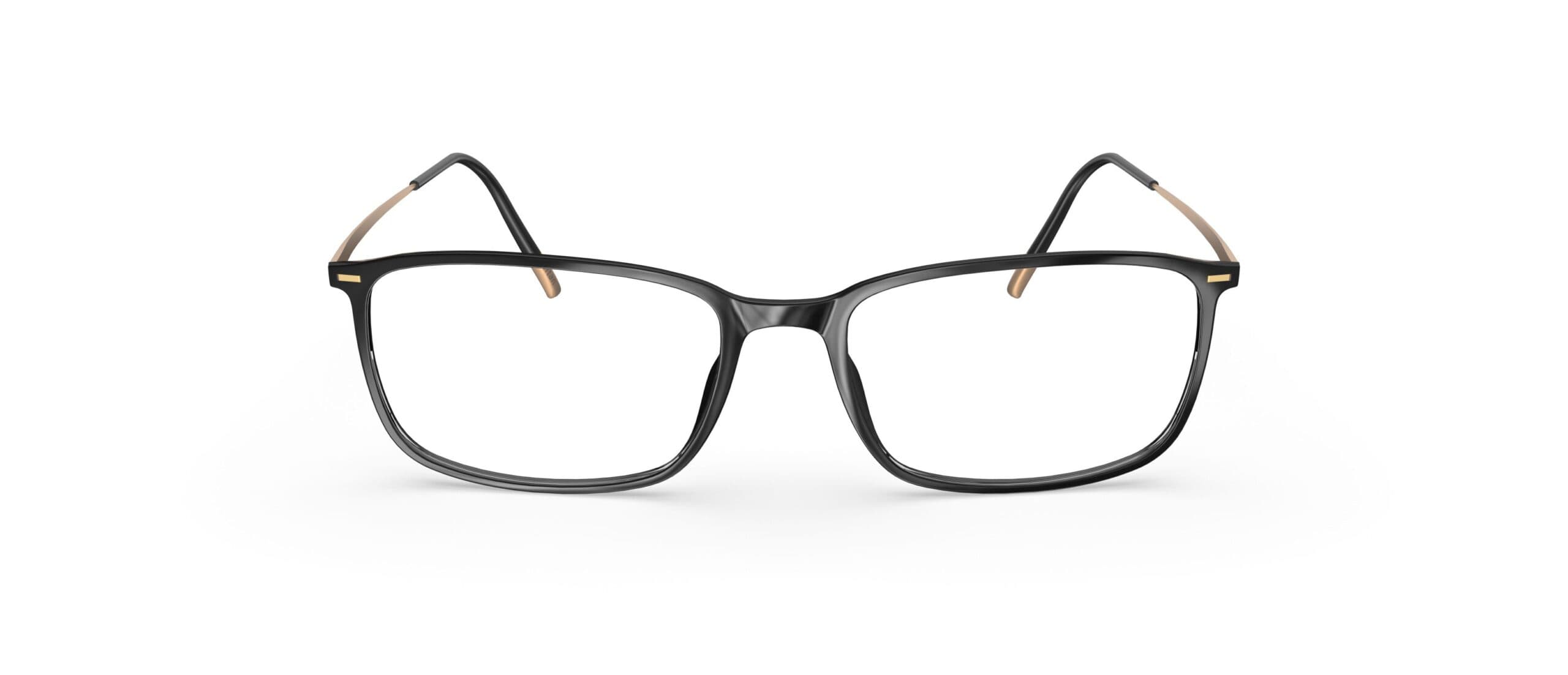 Silhouette Illusion Lite 2930 9030 Eyeglasses Shiny Black/gold 54mm Unisex 2