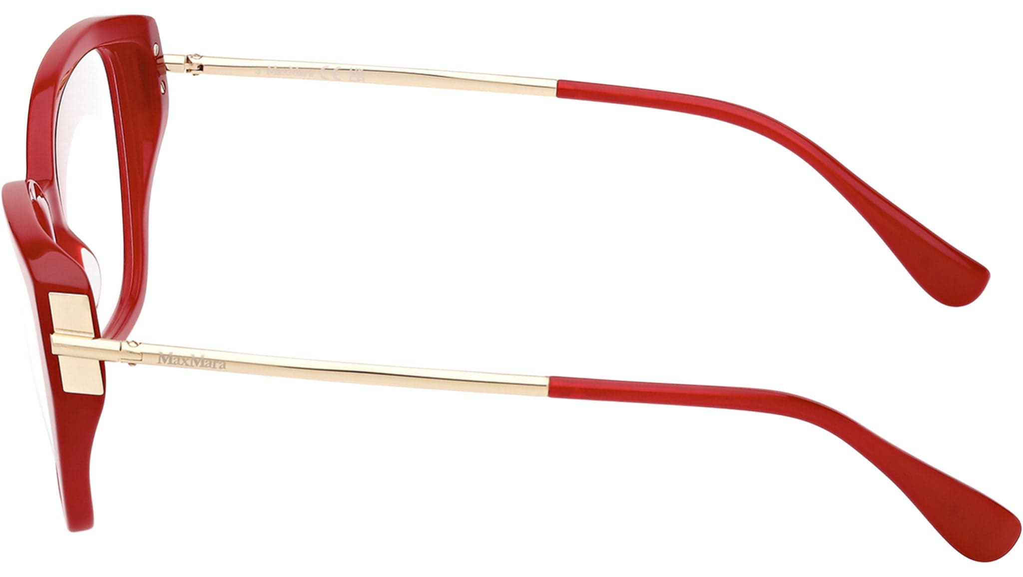 Max Mara MM5117 066 Eyeglasses Shiny Red 55mm Women 3