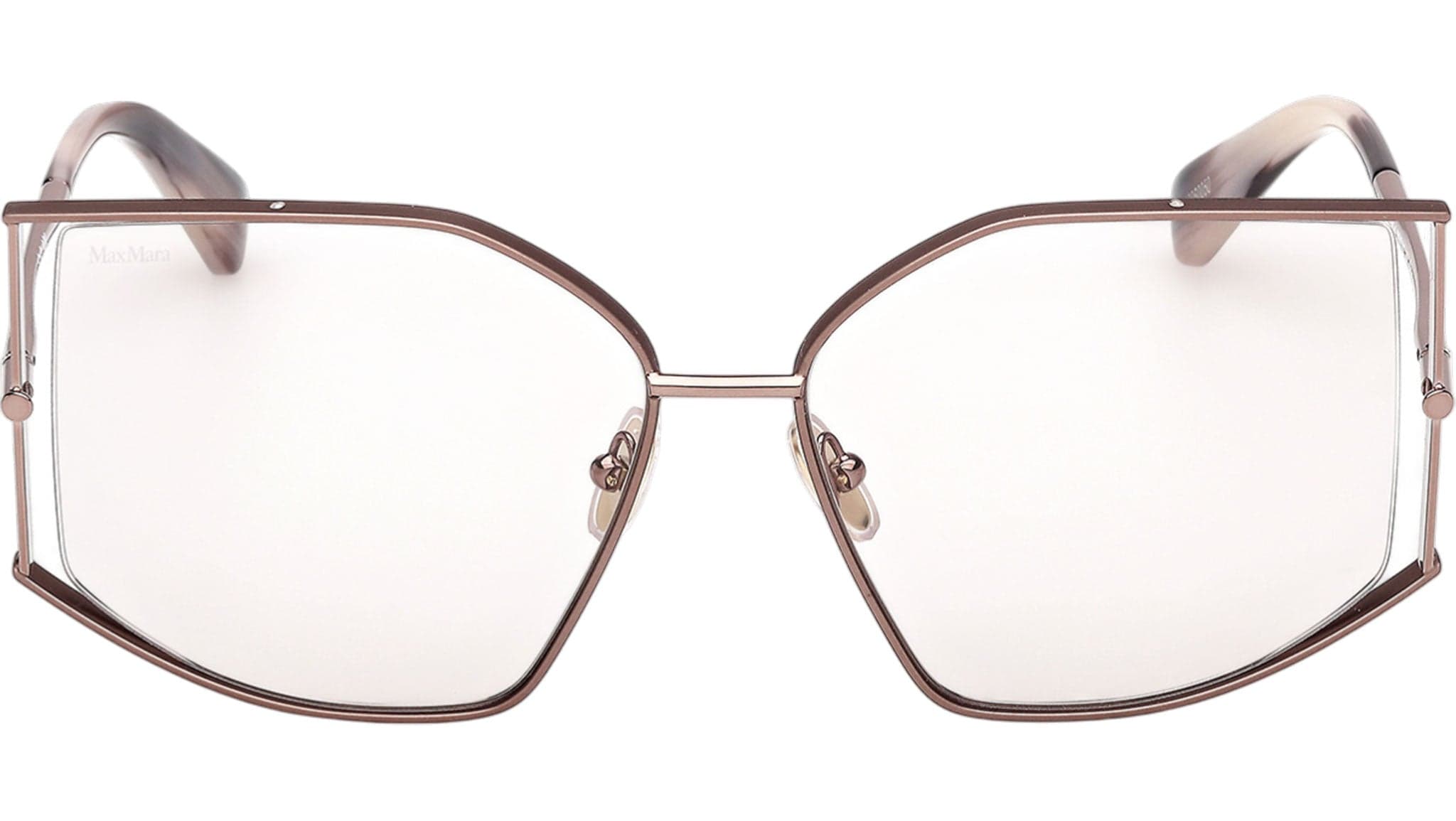 Max Mara MM0142 36Y Sunglasses Shiny Dark Bronze 59mm Women 2
