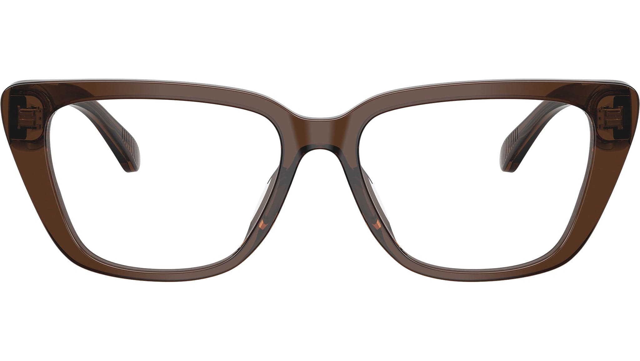 Emporio Armani 0EA3256U 6251 Eyeglasses Shiny Transparent Brown 52mm Women 2