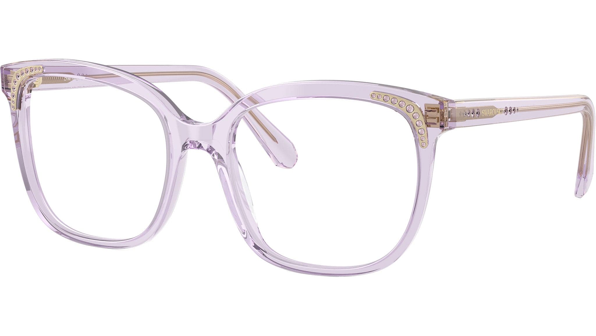 Swarovski SK2033 1079 Eyeglasses Transparent Lilac 52mm Women