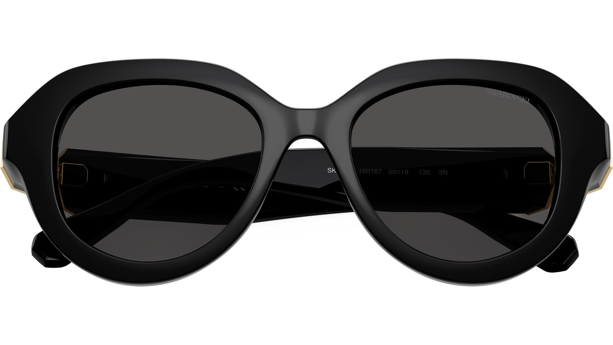 Swarovski SK6037 100187 Sunglasses Black 50mm Women 5