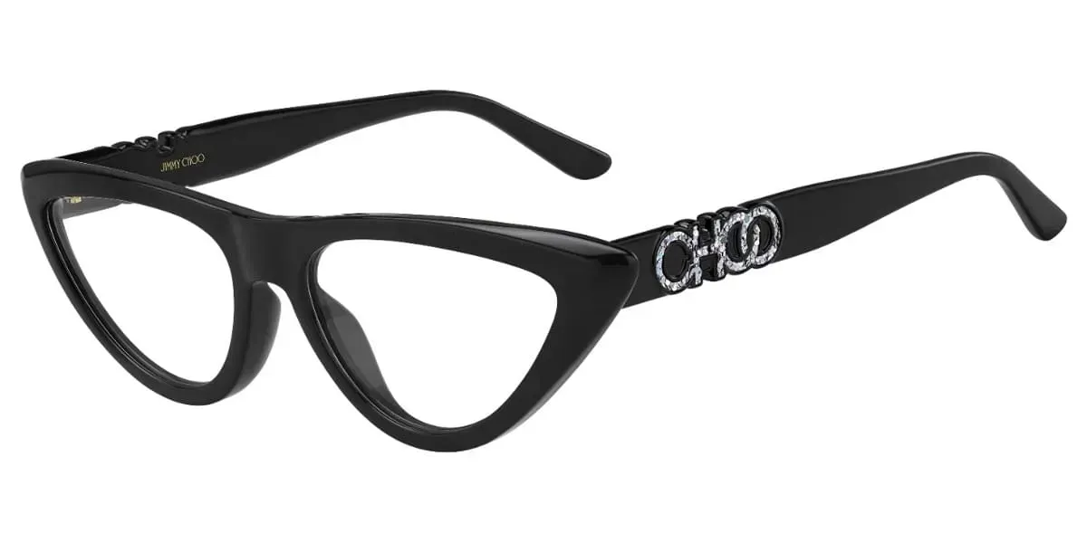 Jimmy Choo JC255/G 807 Eyeglasses Black 55mm Women