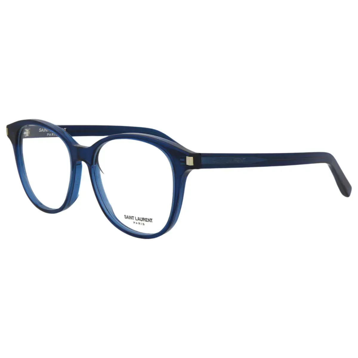 Saint Laurent CLASSIC9 004 Eyeglasses Shiny Transparent Blue 51mm Unisex