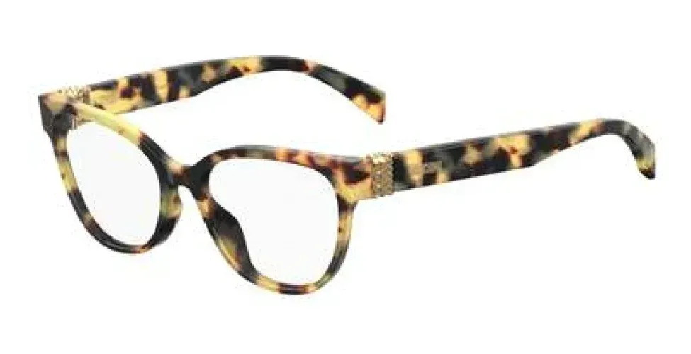 Moschino MOS509 0SCL Eyeglasses Yellow Havana 52mm Women