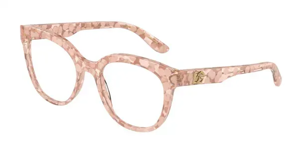Dolce & Gabbana DG3353 3347 Eyeglasses Rose Bubble 51mm Women