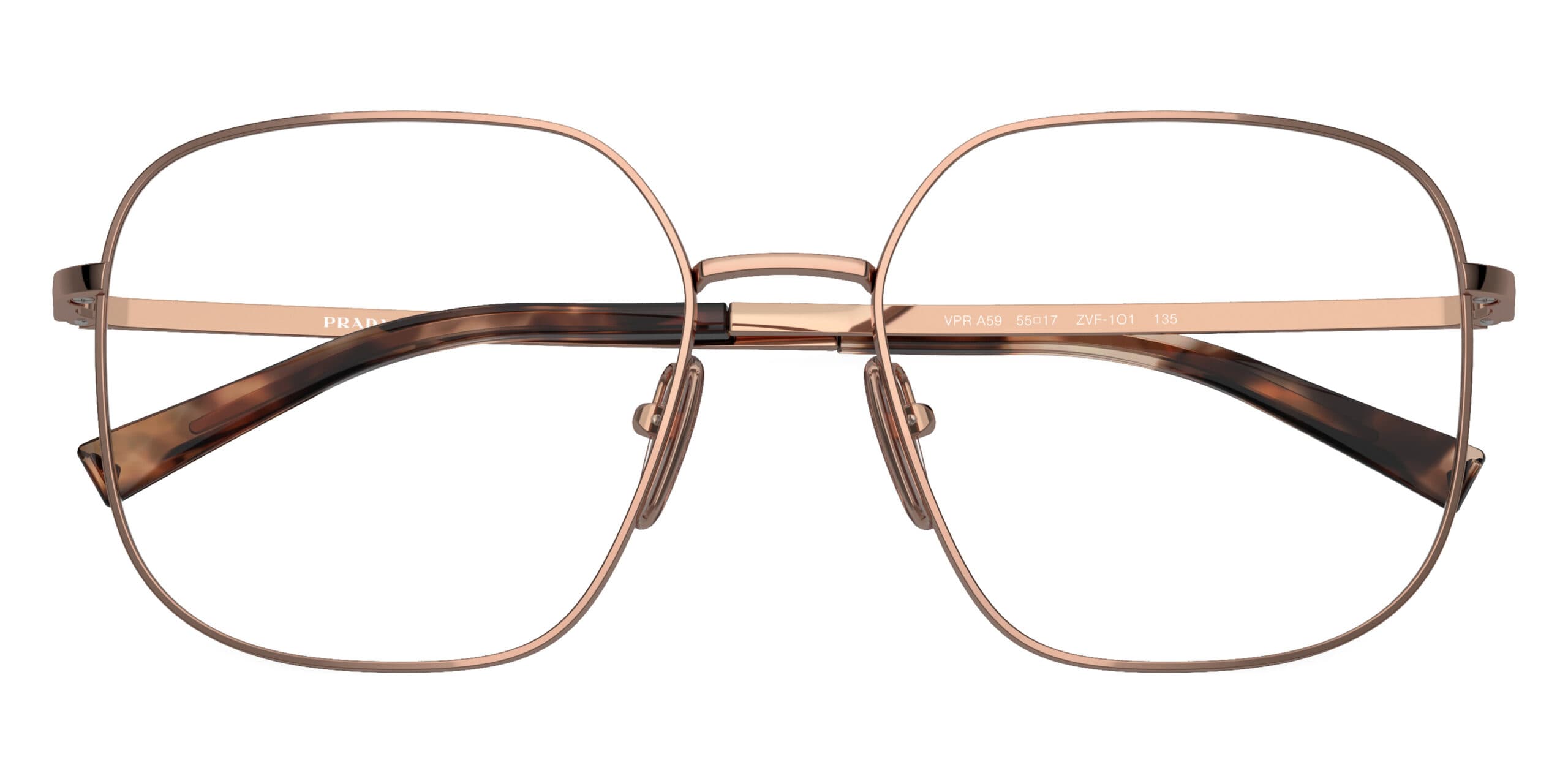 Prada VPRA59 ZVF1O1 Eyeglasses Rose Gold 53mm Women 5