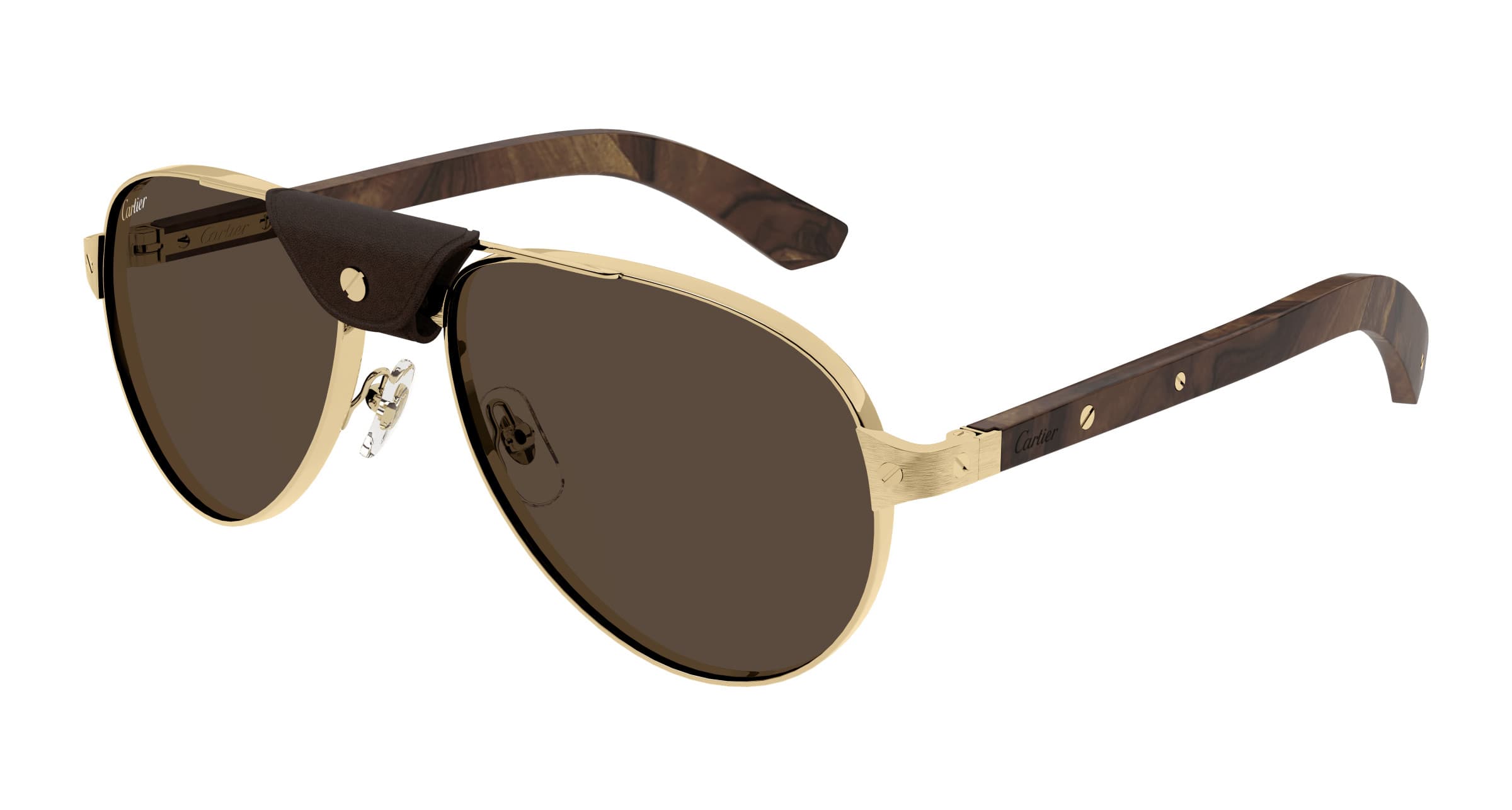 Cartier CT0495S 004 Sunglasses Gold 59mm Men