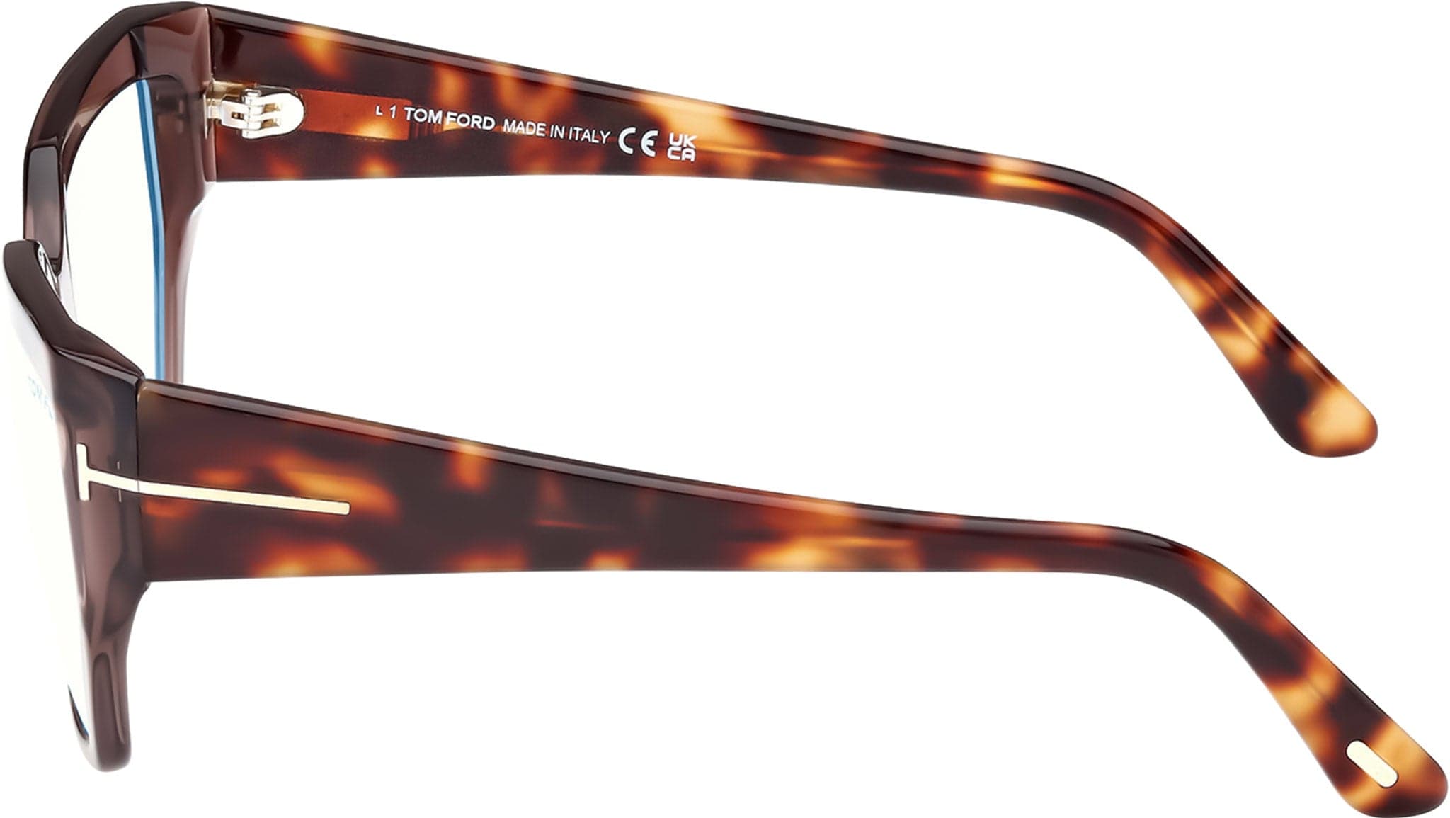 Tom Ford FT5951-B 48 Eyeglasses Shiny Dark Brown 3