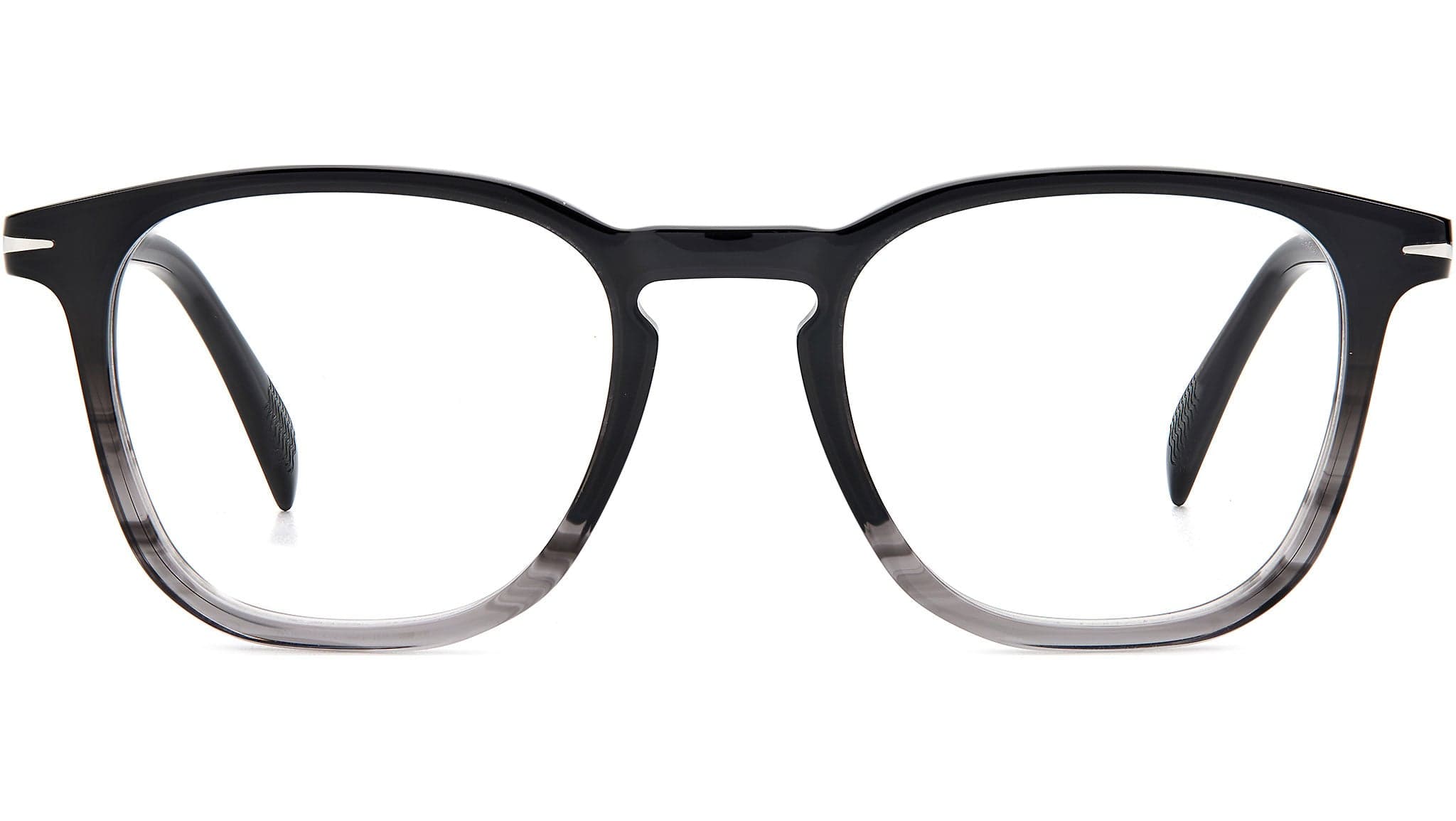 David Beckham DB 1050 0XOW 00 Eyeglasses Black Grey Horn 49mm Men 2
