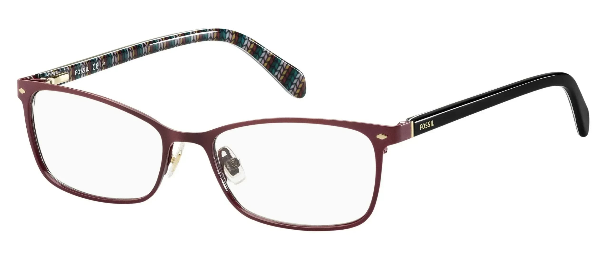 Fossil FOS 7038 0LHF Eyeglasses Hazel Red 50mm Women