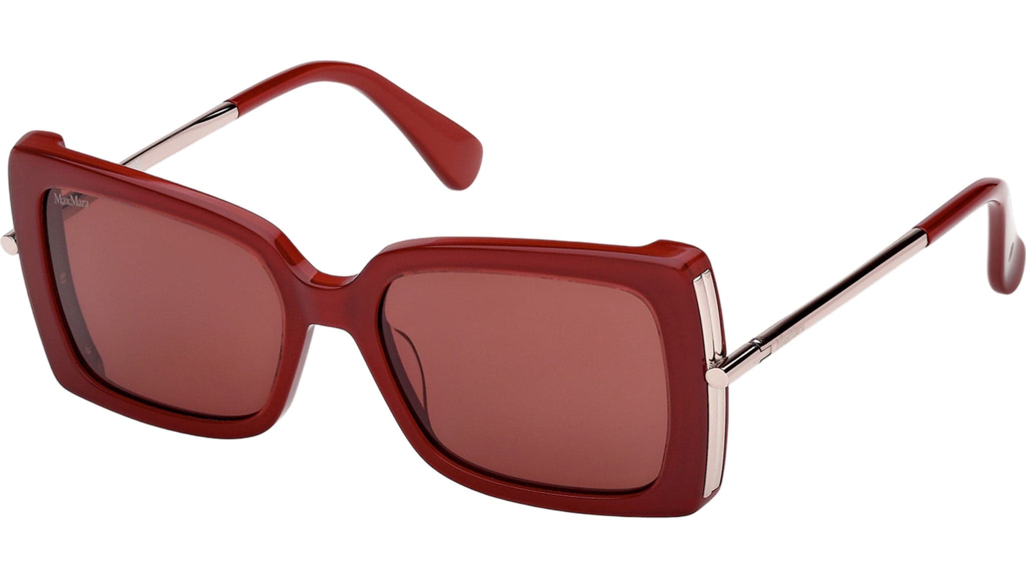 Max Mara MM0166 69S Sunglasses Shiny Bordeaux 53mm Women