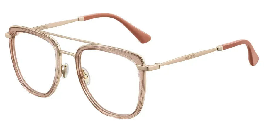 Jimmy Choo JC219 FWM Eyeglasses Beige Brown 52mm Women