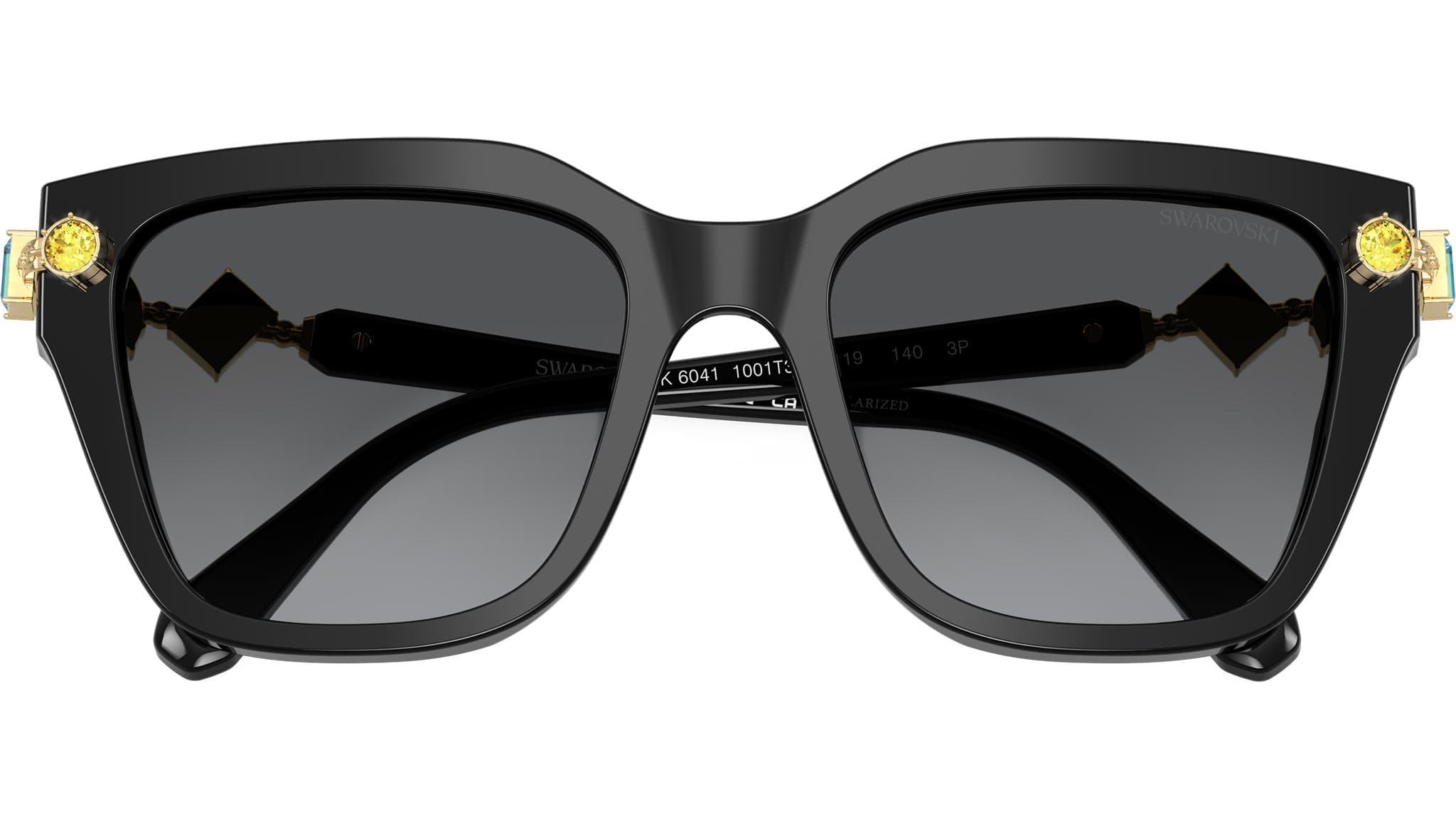 Swarovski SK6041 1001T3 Sunglasses Shiny Black 53mm Women 5