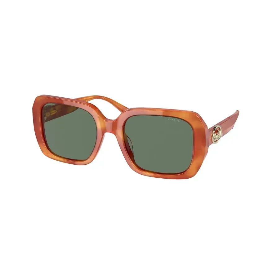 Coach HC8329U Sunglasses Amber Tortoise 53mm Women