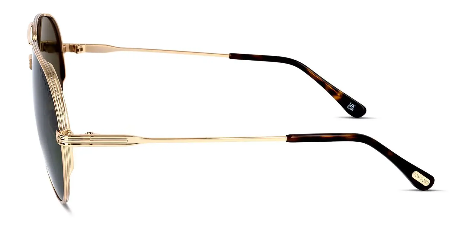 Tom Ford FT 0734-H/S 28N Sunglasses Gold 64mm Unisex 3