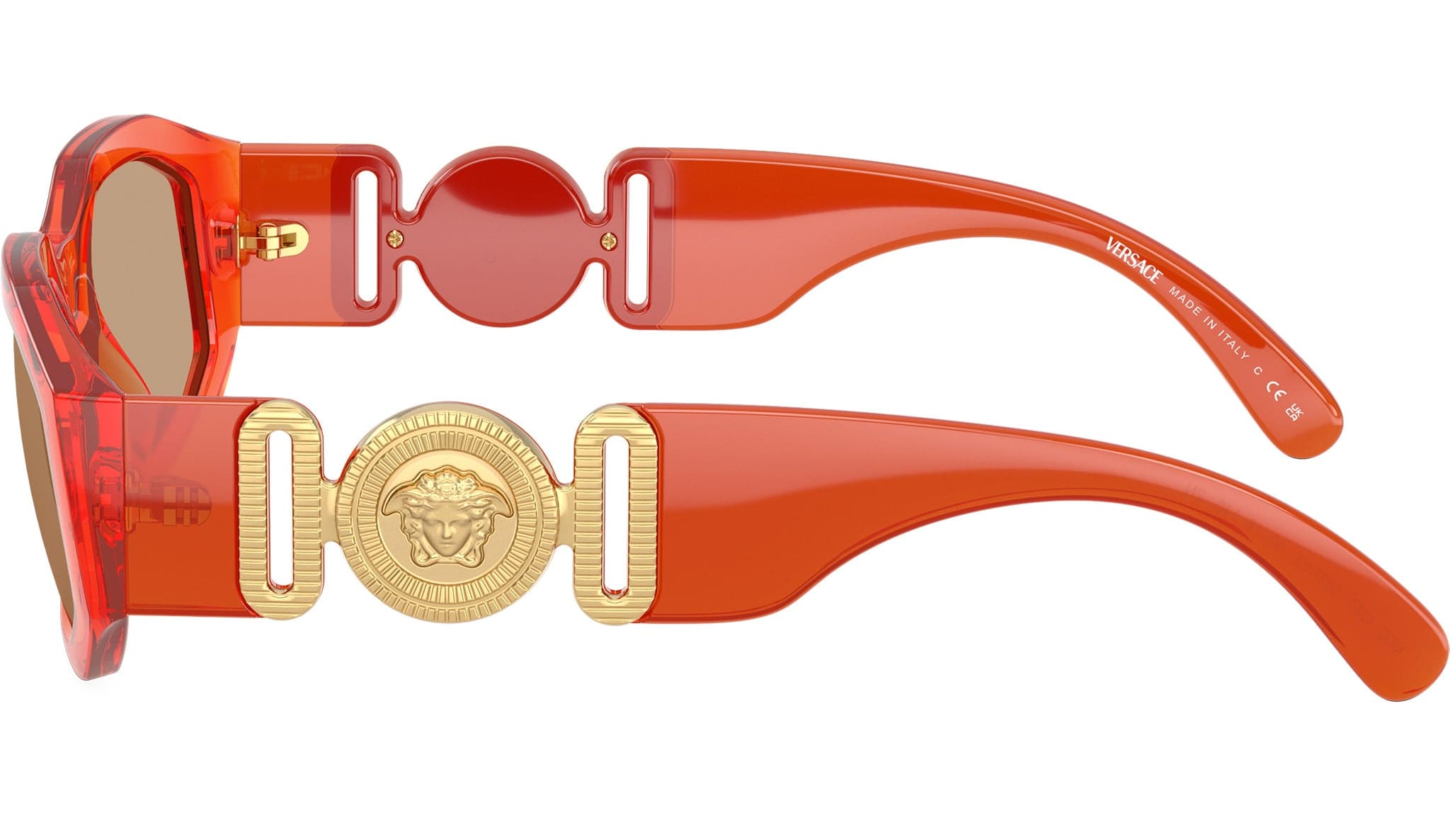 Versace 0VE4361 552763 Sunglasses Transparent Papaya Orange 53mm Women 3
