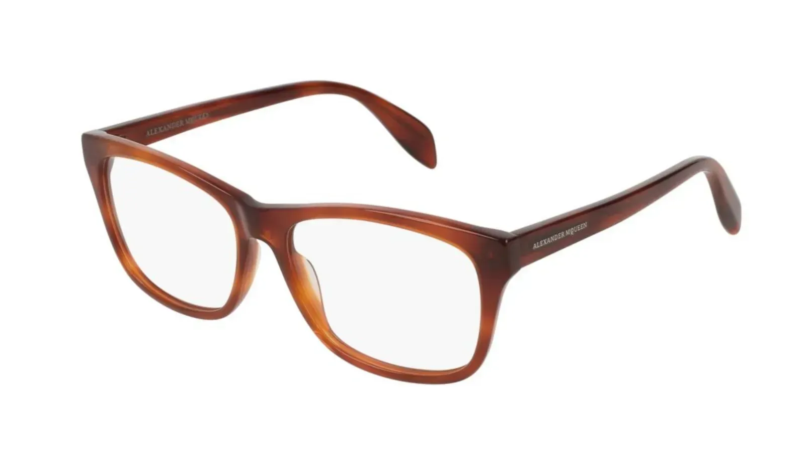Alexander McQueen AM0148O 002 Eyeglasses Havana 55mm Women
