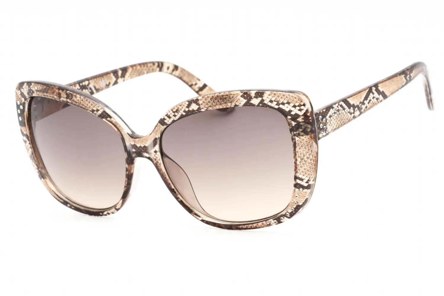 Guess Factory GF0383 45F Sunglasses Shiny Light Brown 57mm Women