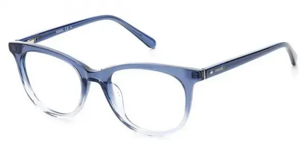 Fossil 7093 0PJP Eyeglasses Transparent Blue 50mm Women