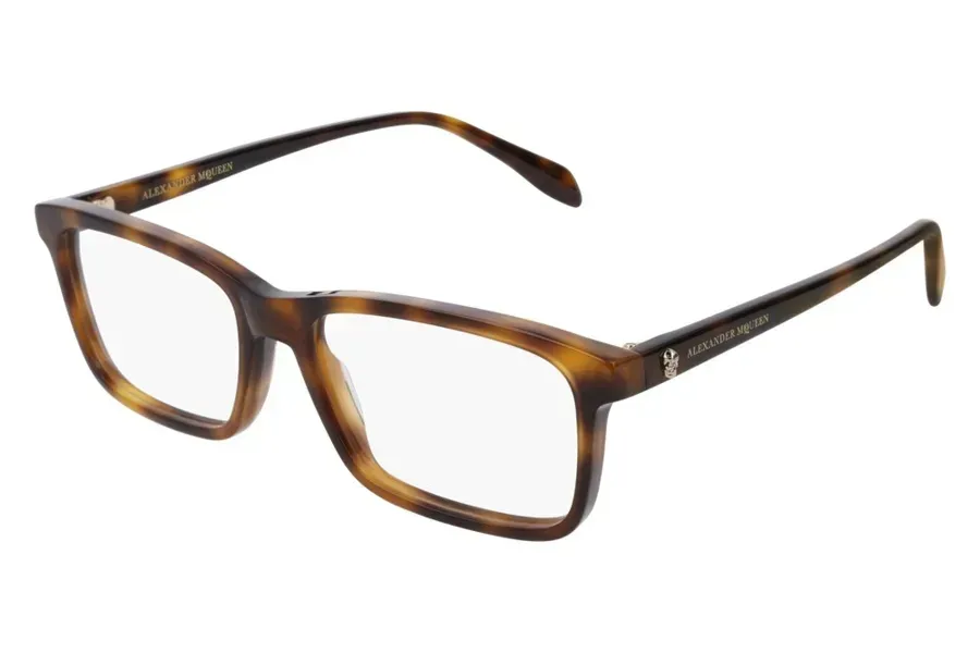 Alexander McQueen AM0162O 002 Eyeglasses Havana 55mm Unisex