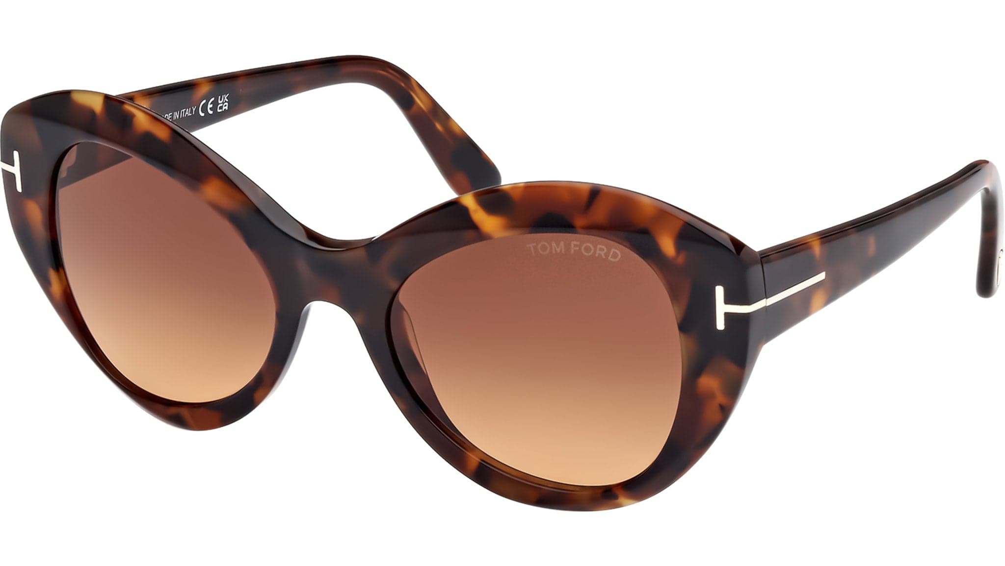 Tom Ford FT1084 52F Sunglasses Dark Havana 52mm