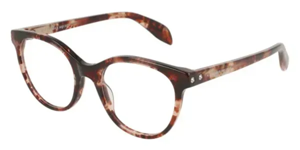 Alexander McQueen AM0131O 004 Eyeglasses Havana 49mm Women