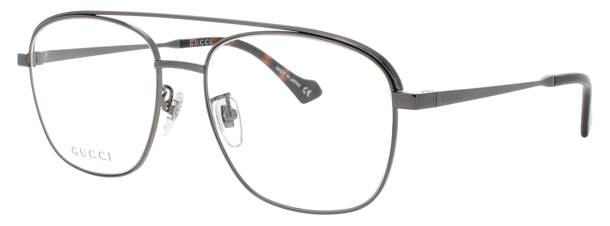 Gucci GG1103O 002 Eyeglasses Ruthenium 57mm Men