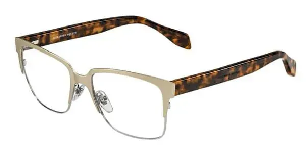 Alexander McQueen AMQ 4257 AMQ 4257 Eyeglasses Gold Havana 53mm Women