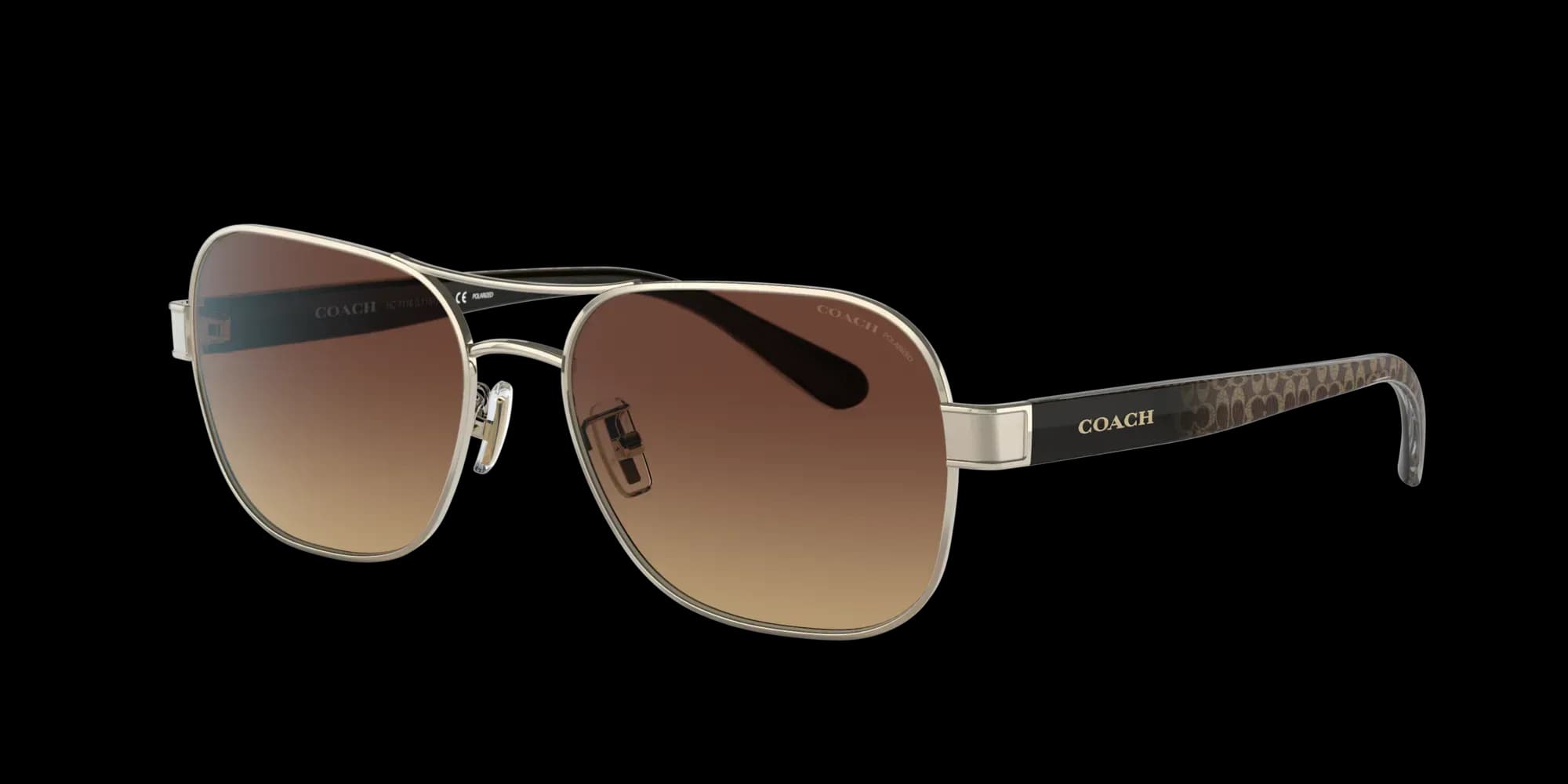 Coach HC7116 L1151 Sunglasses Light Gold 57mm Women