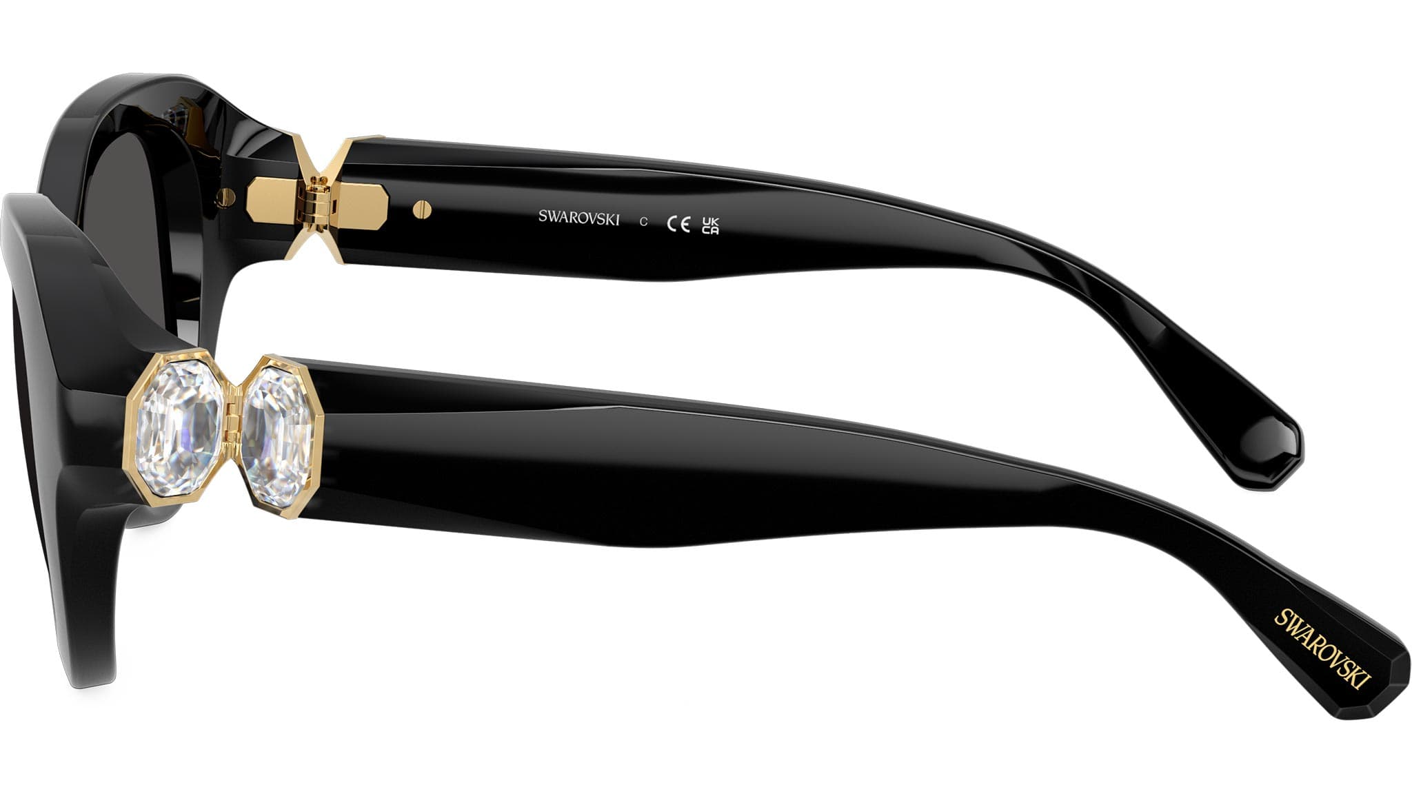 Swarovski SK6037 100187 Sunglasses Black 50mm Women 3