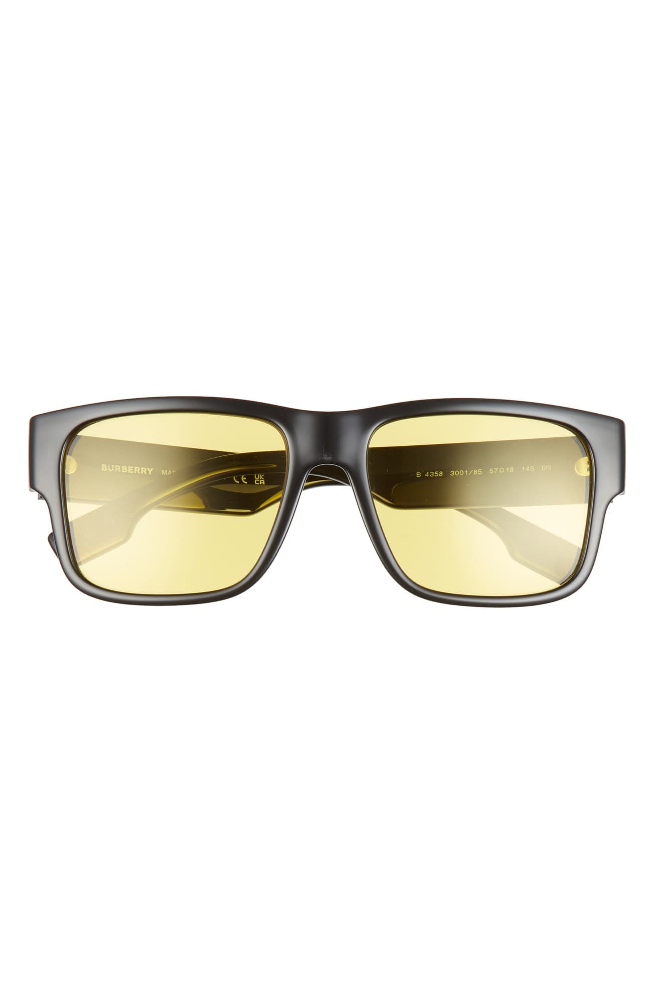 Burberry B4358 3001/85 BE4358 Sunglasses Black 145mm Men