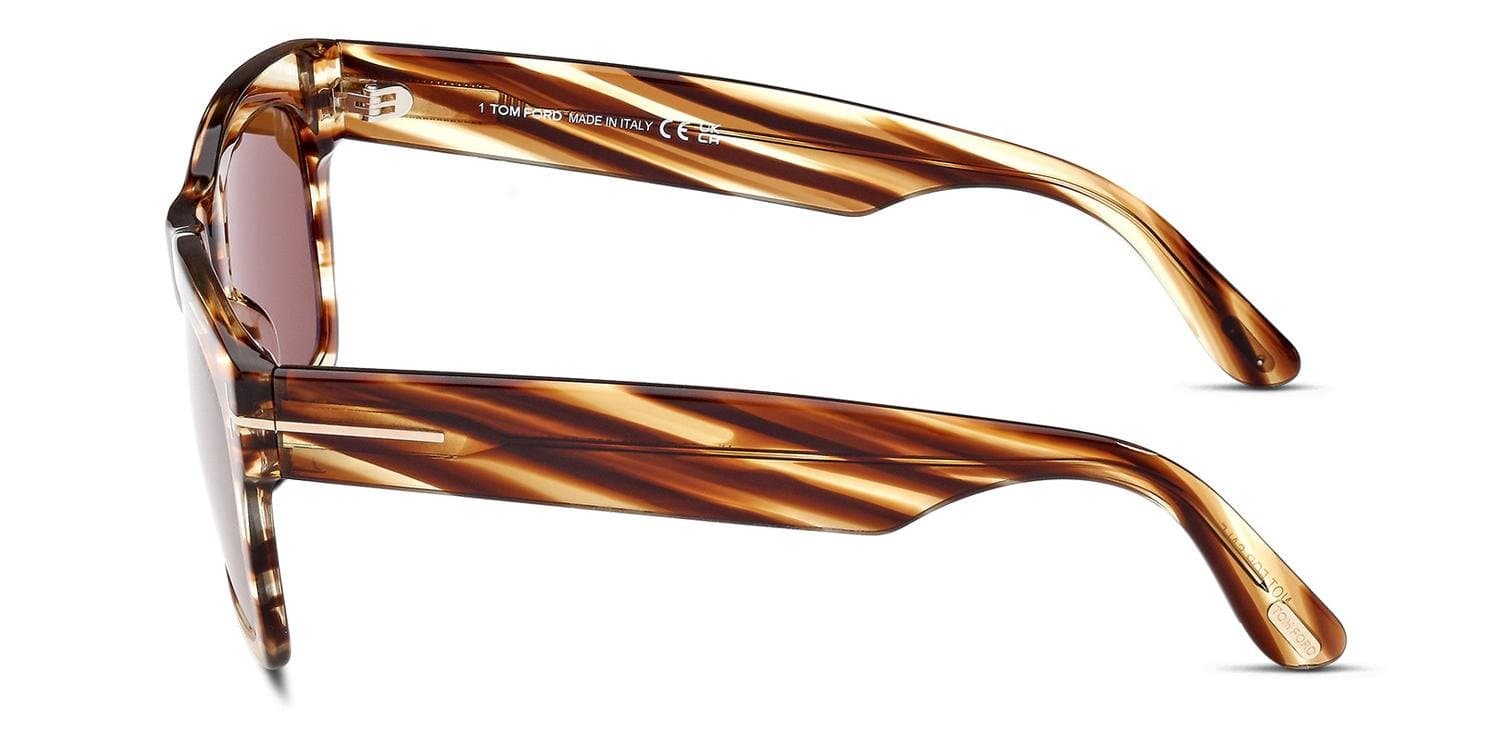 Tom Ford FT1062 56E Sunglasses Striped Brown 3