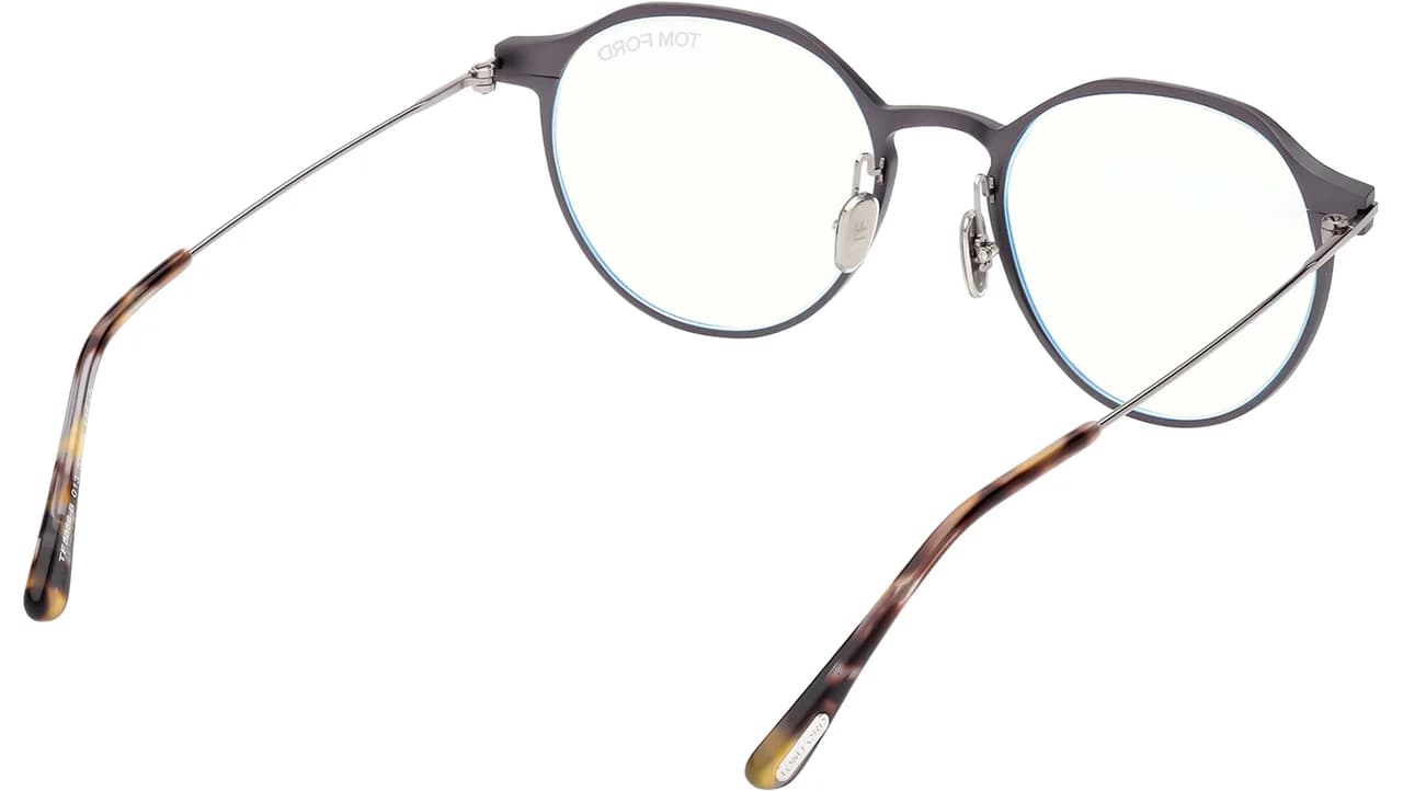 Tom Ford FT5866B 013 Eyeglasses Matte Dark Ruthenium 52mm Men 5