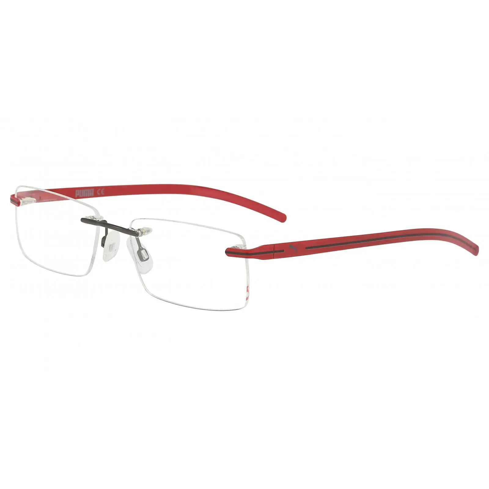 Puma PE0022O 010 Eyeglasses Ruthenium 55mm Men