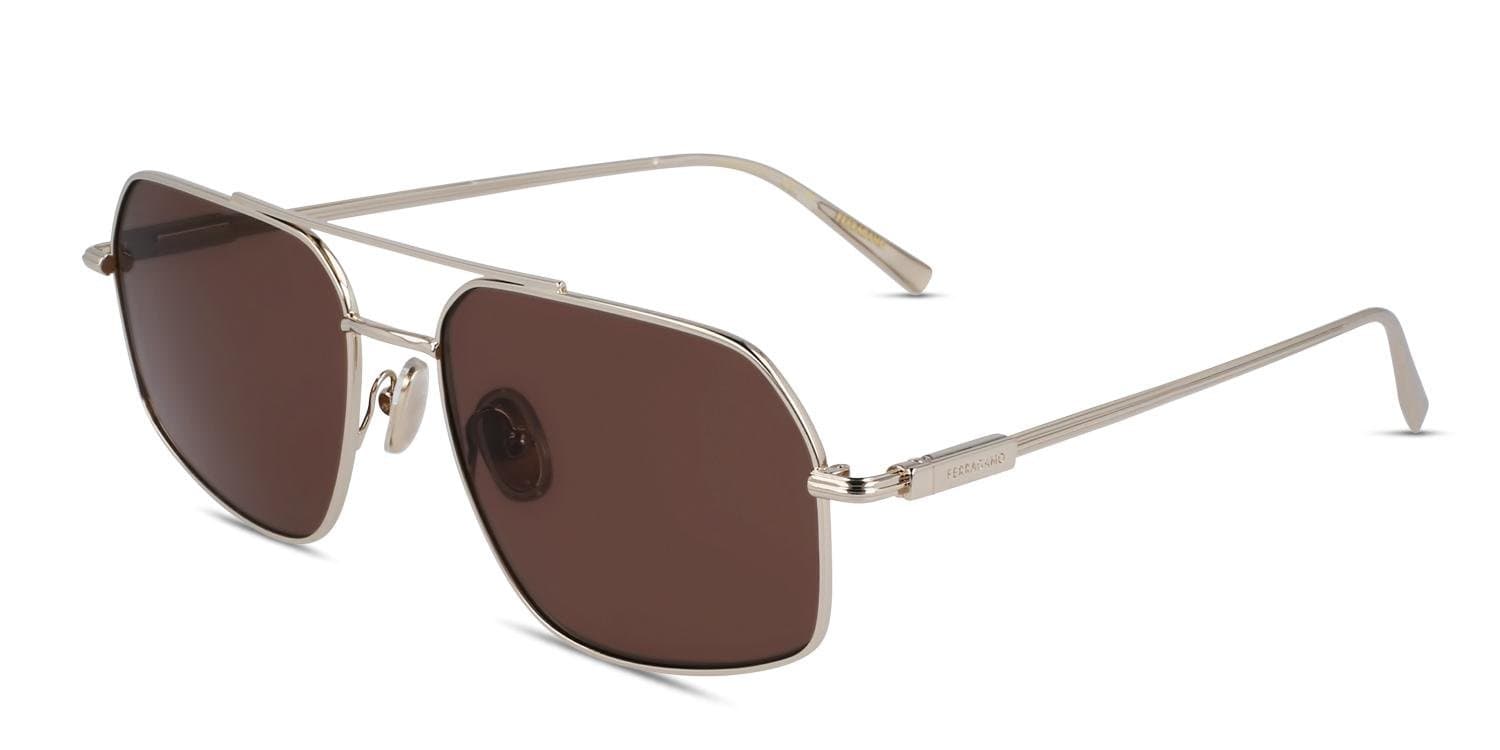 Salvatore Ferragamo SF313S 745 Sunglasses Gold 58mm Men