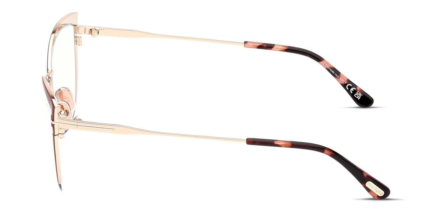 Tom Ford FT5877B 069 Eyeglasses Shiny Bordeaux 56mm Women 3