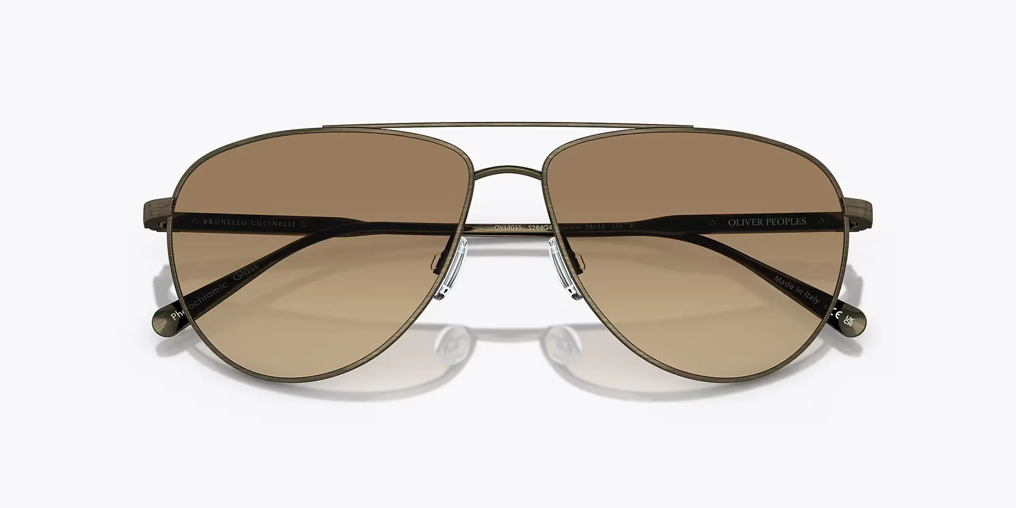 Oliver Peoples OV1301S 5284/Q4 Sunglasses Antique Gold 58mm Men 6