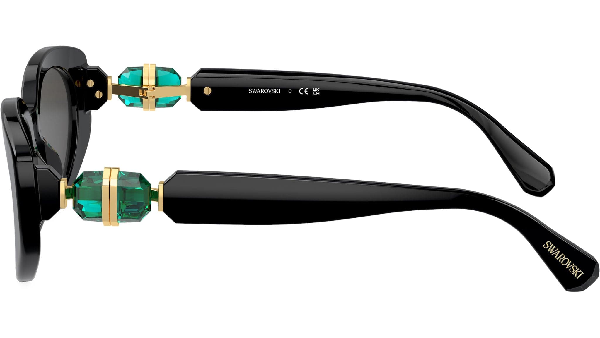 Swarovski SK6002 100187 Sunglasses Shiny Black 53mm Women 3
