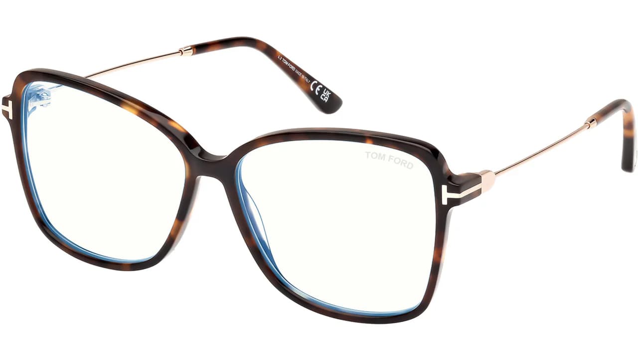 Tom Ford FT5953B 052 Eyeglasses Dark Havana 55mm Women