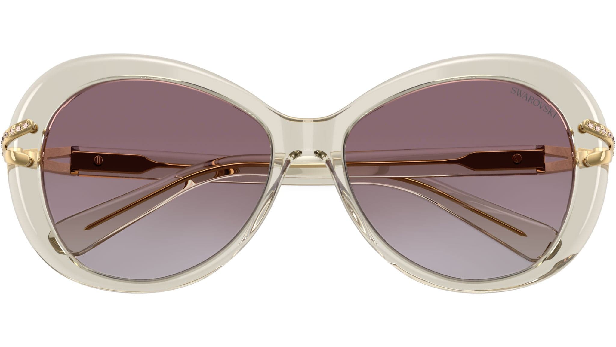 Swarovski SK6026 30038H Sunglasses Transparent Beige 56mm Women 5