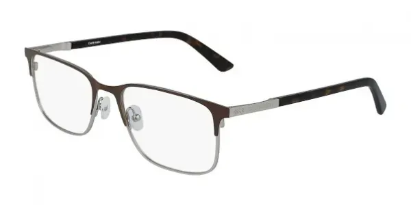 Calvin Klein CK19312 201 Eyeglasses Matte Dark Brown 55mm Men